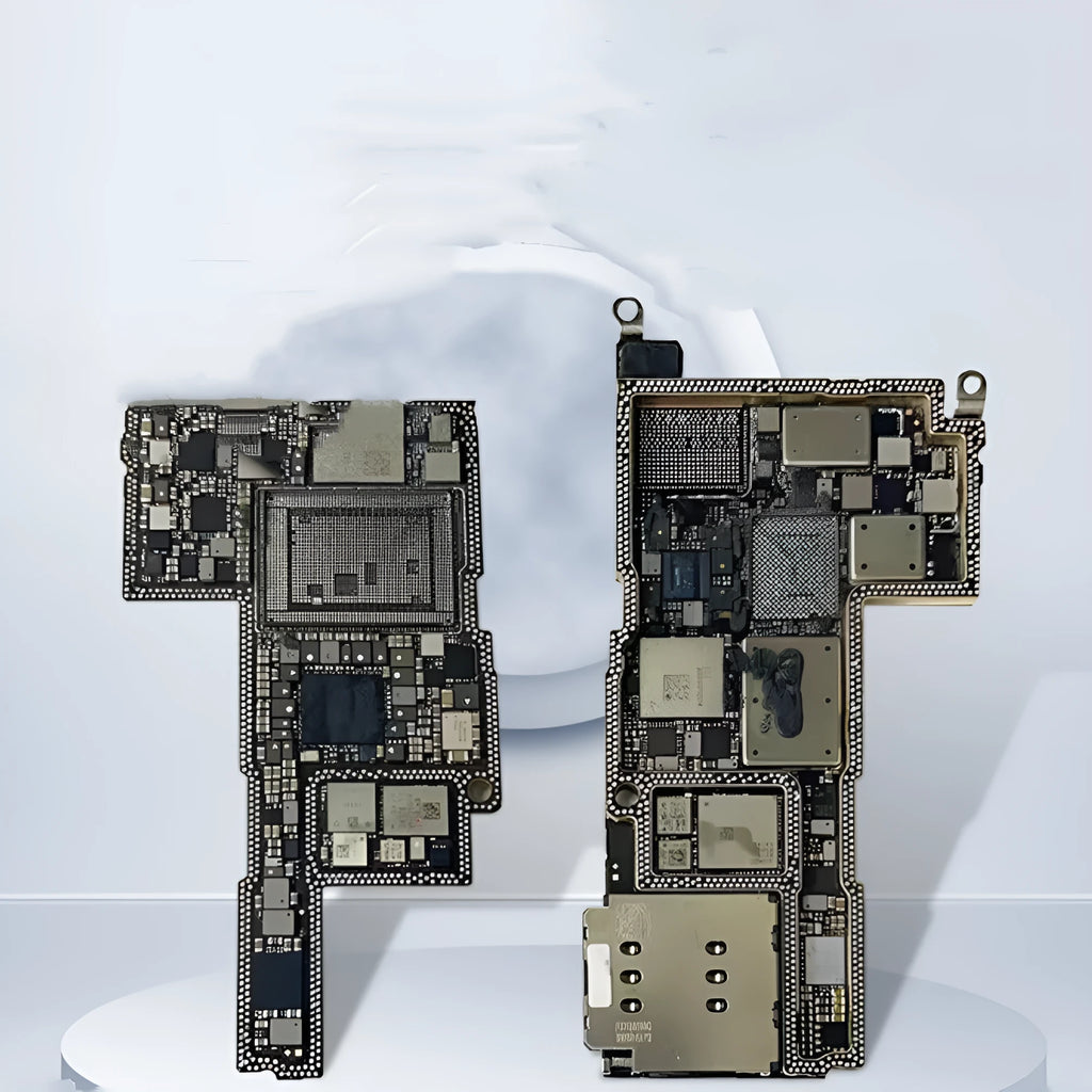 Silver iPhone 12 series motherboard replacement part for device repair