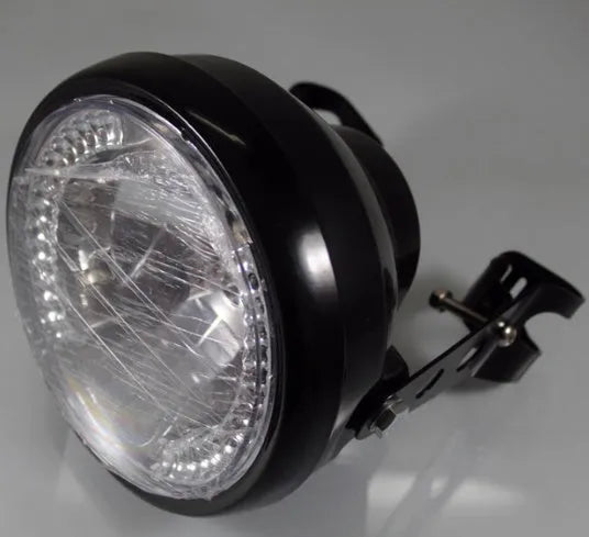 7 inch motorcycle headlight with LED turn signals, ABS shell and PC lens, 12V 35W yellow light