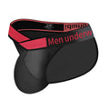 Men's transparent ice silk breathable underwear in nylon with large V gradient design and high fork cut