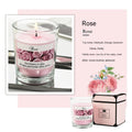 Handmade soy wax cup candle 5x6cm in transparent glass cup, boxed pink or white option