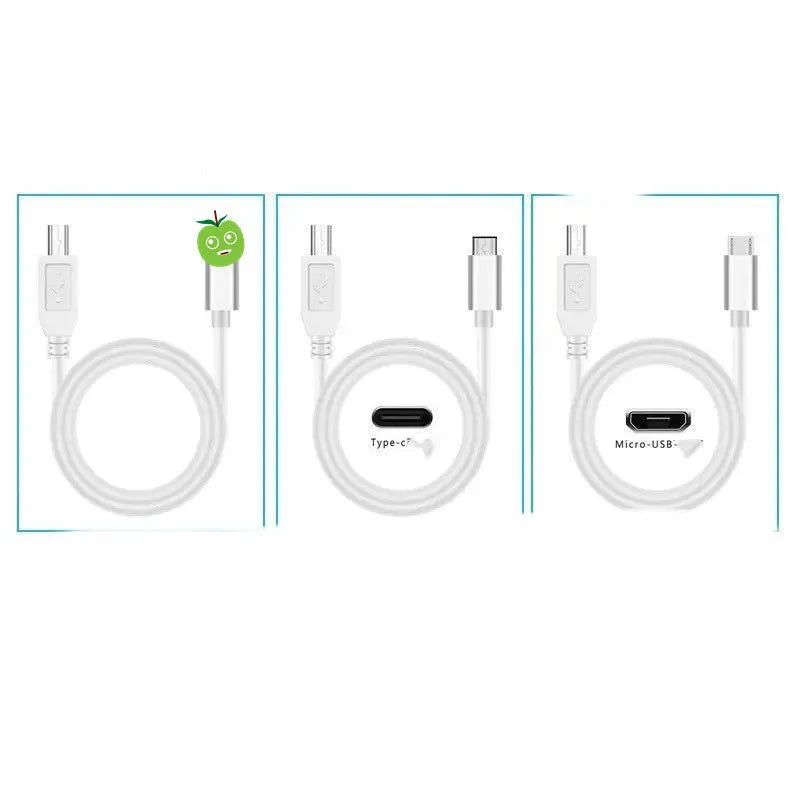 Three-in-one electric piano keyboard data cable with USB Lightning and Type-C interfaces 1 metre length