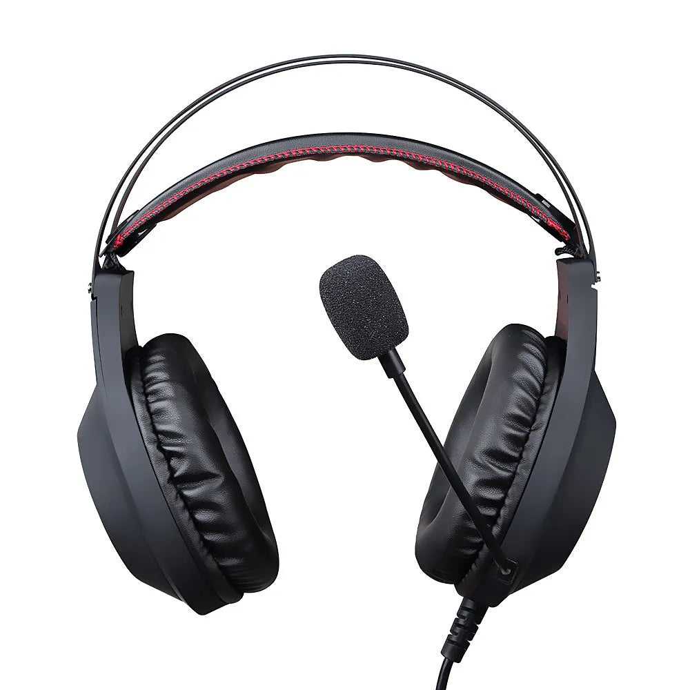 NUBWO N2 black and silver gaming headset with adjustable headband and rotating volume control on earcup