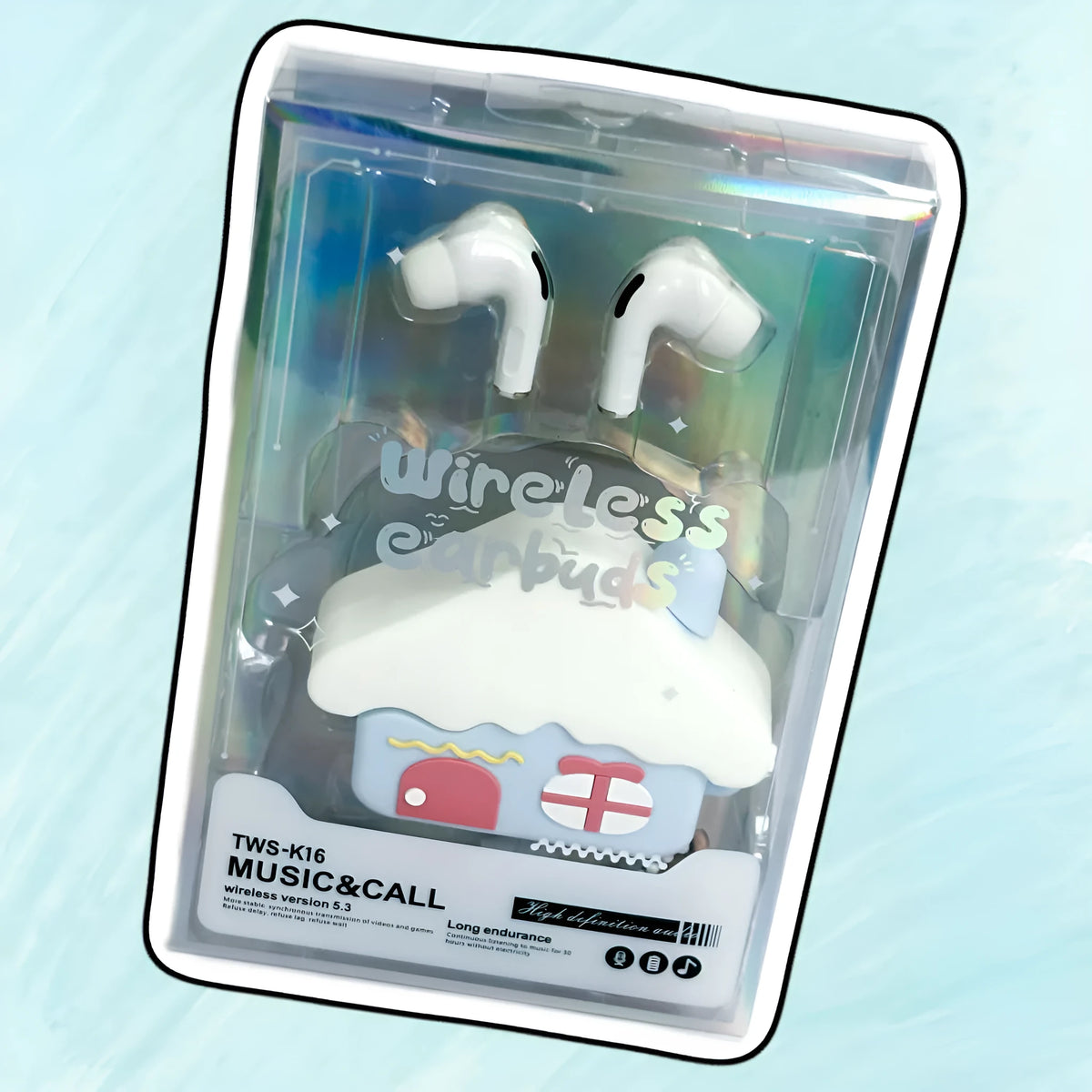 Cartoon doll silicone earphone cover in Small House colour with PC ABS build for in-ear earphones