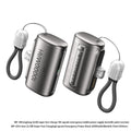 Portable mini capsule power bank in beige 10000mAh with compact ABS shell and creative design