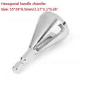 High-speed steel hexagonal three-groove deburring tool for drill bits in black finish