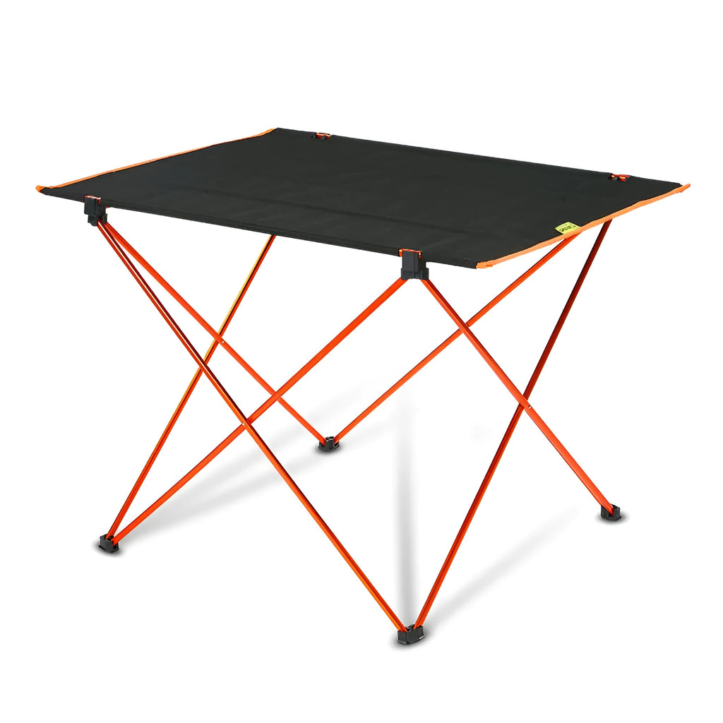 Folding aluminium alloy chairs and table set in small and large sizes, showing folded and unfolded positions
