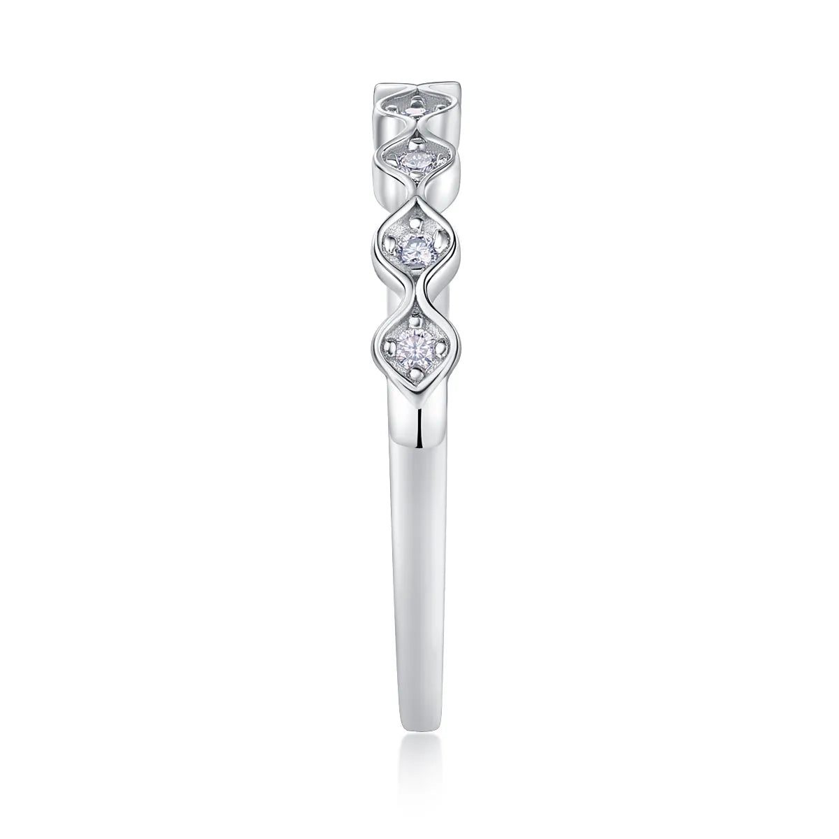 Moissanite wedding ring set S925 silver platinum-plated with GRA certificate gift box sizes 5-9