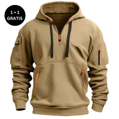 Stylish dropped shoulder hooded sweatshirt in multiple color options for men and women