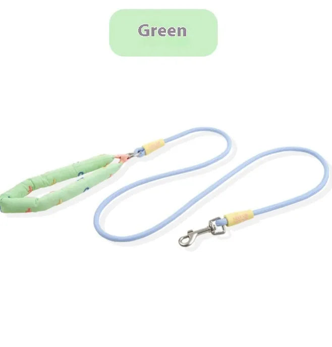 Polyester dog leash 150cm long in pink, green, purple, and raspberry powder colour options for small medium large dogs
