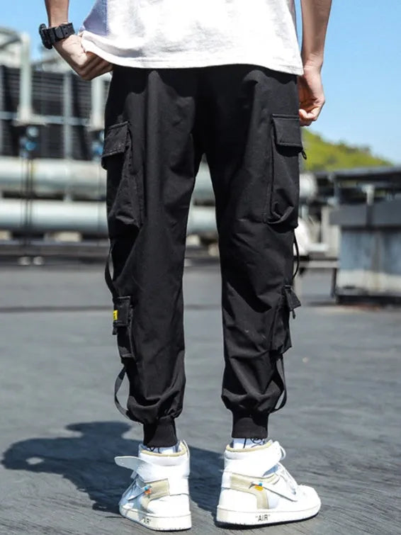 Cotton nine points casual harem pants in black, green, khaki or white, sizes S to 5XL