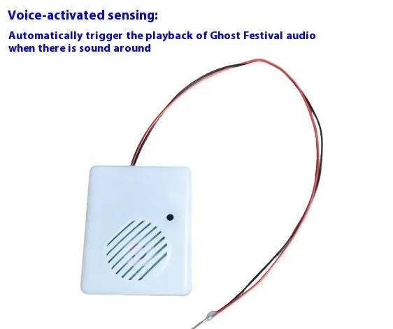 White Halloween ghost sound emitting box plush toy 60x48x26mm