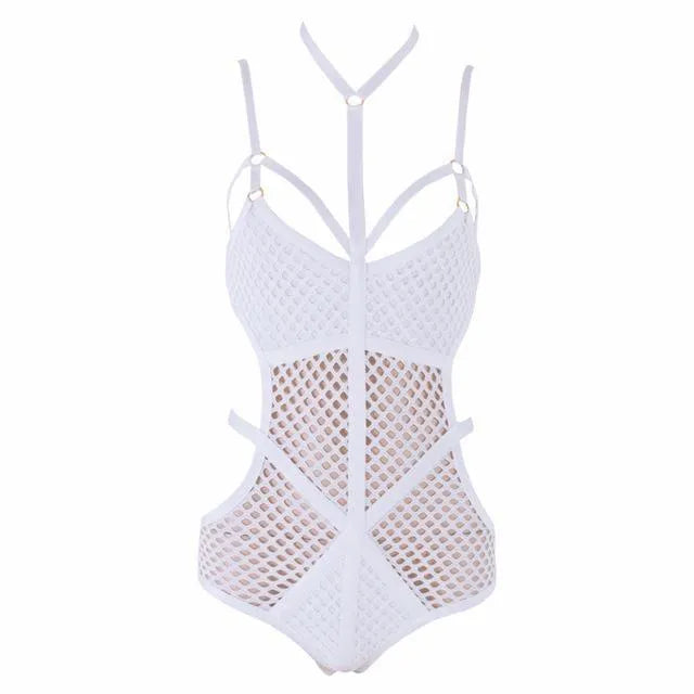 Women's bikini swimsuit set in Black and White colours available in sizes S M L with centimetre measurements