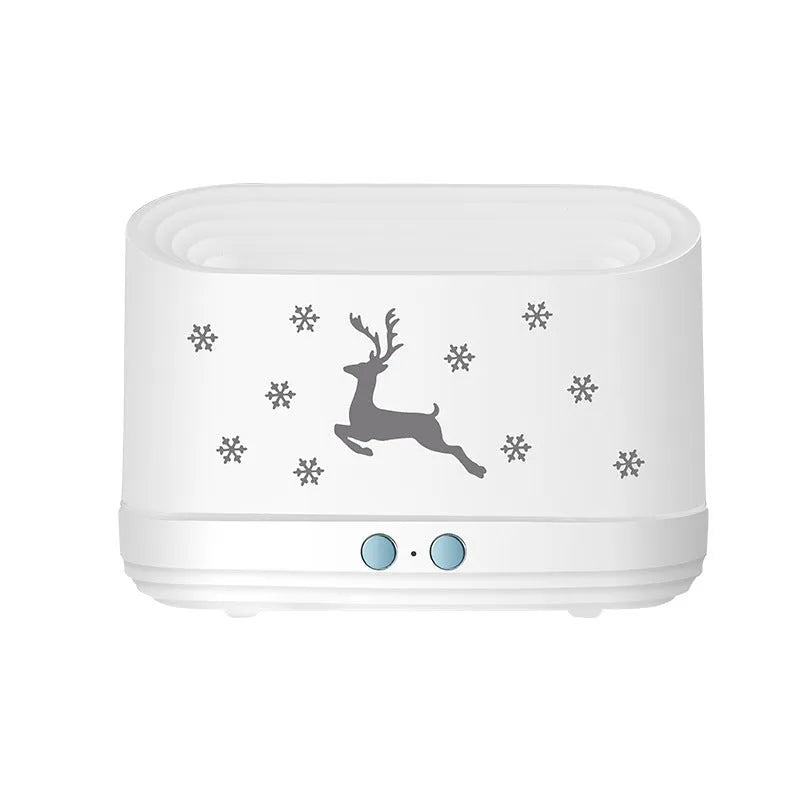 Elk Flame Humidifier Diffuser white plastic round shape realistic flame effect