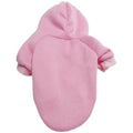 Solid colour polyester dog sweater in blue, black, red, gray or pink, sizes XS to 9XL, back length 16cm to 75cm.