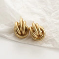 Women's geometric simulated pearl alloy earrings in gold colour with multiple style options A to R