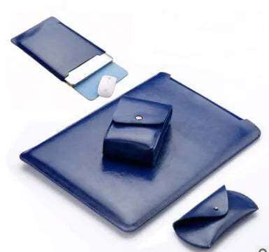 Microfiber leather laptop sleeve in black for MacBook Air 13.3 inch