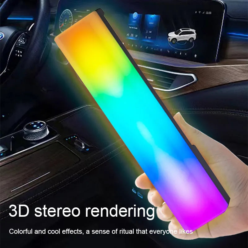 3D RGB light pick-up table lamp with voice-activated rhythm lighting for PC gaming and home decor