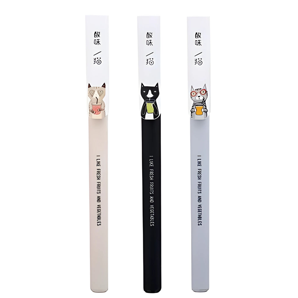 Black gel pen with full needle tube, plastic shell, 14.1x1.1 cm pen body, non-erasable ink, shown as office stationery pen.