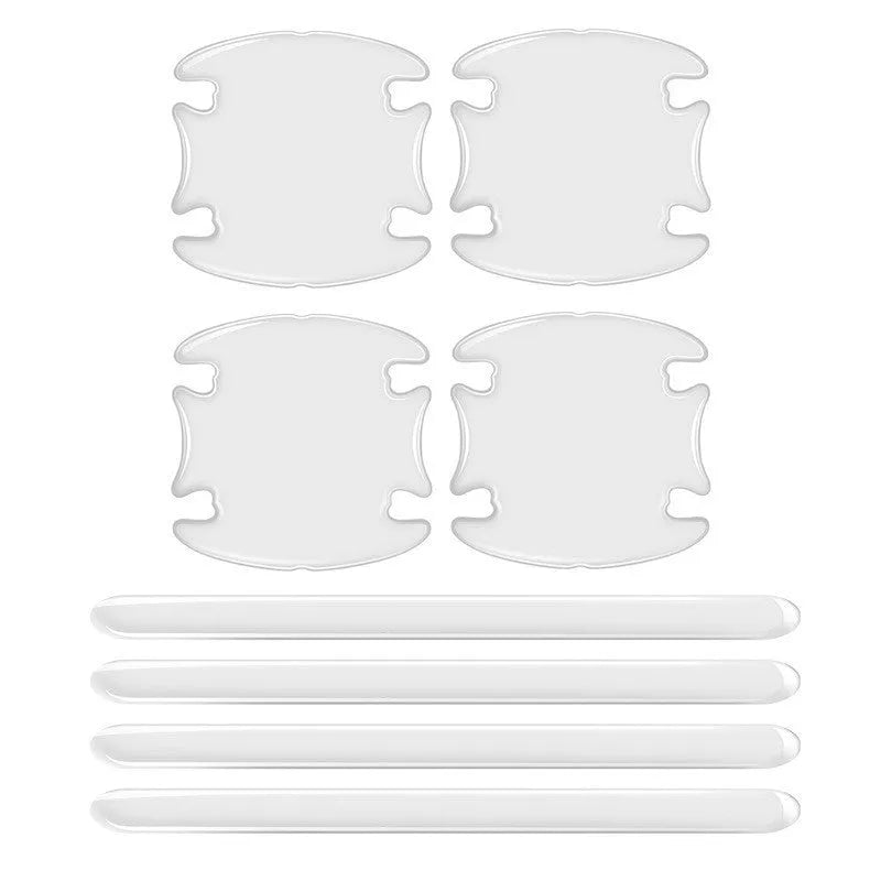 Transparent 3D car door handle bowl protection stickers set of 4 pieces