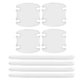 Transparent 3D car door handle bowl protection stickers set of 4 pieces