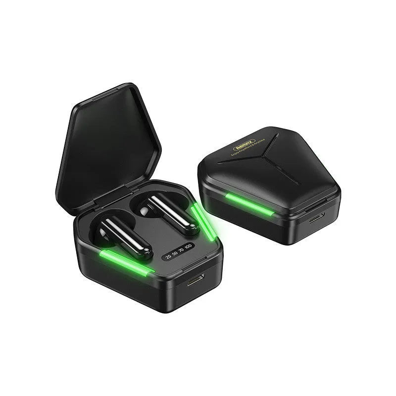 Game wireless stereo headset Bluetooth 5.0 bilateral earphone for mobile gaming black white