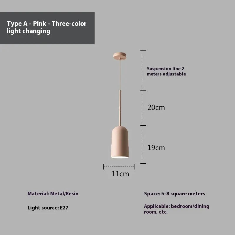 Retro creative hanging line chandelier in white with monochrome warm light, for living room or dining room use.