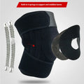 Sport knee pad with internal spring support system for basketball and running.