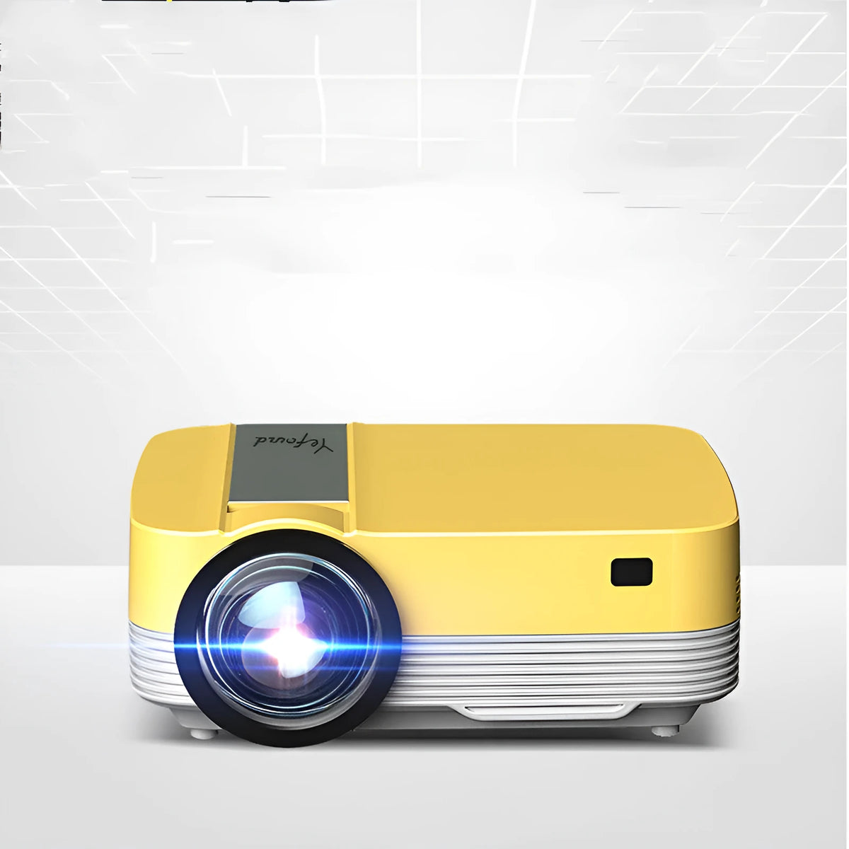 Z6 yellow smart WiFi Android projector with LED lens, 1024x600 resolution, 30-120 inch projection