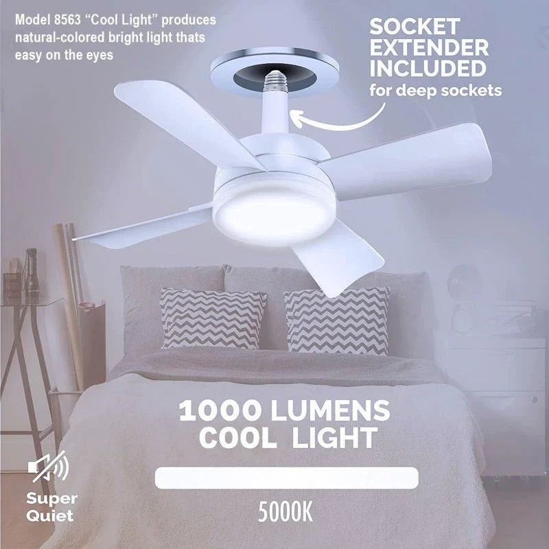 Versatile ceiling fan with bright LED light, wireless remote control, and easy installation