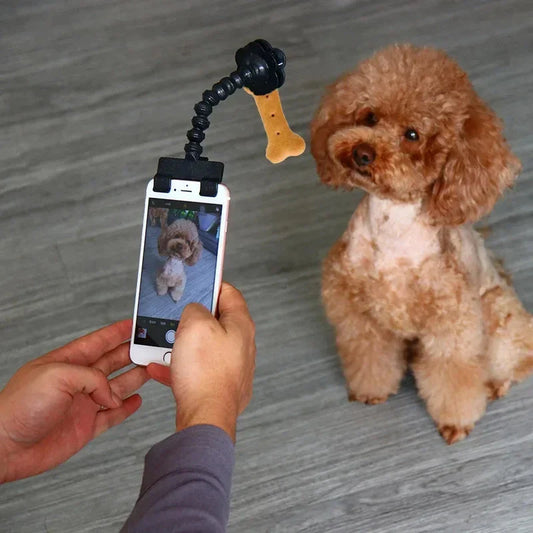 Premium Pet Photography Tool with Adjustable Clip and Selfie Holder for Capturing Cute Pet Photos