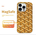Leather phone case in green with magnetic suction and all-inclusive drop-resistant design for iPhone 12-15