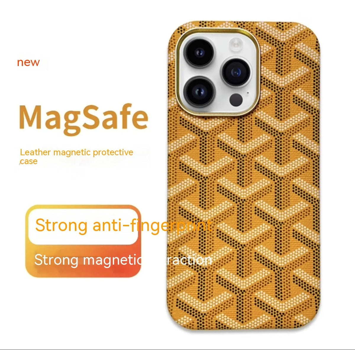 Leather phone case in green with magnetic suction and all-inclusive drop-resistant design for iPhone 12-15