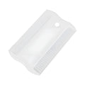 Double-sided plastic flea comb for pet facial grooming with dense teeth, measuring 0.85cm by 5cm.