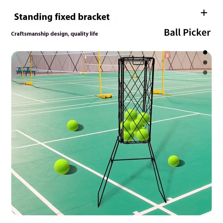 Black iron ball picker 40.5 by 8 cm for tennis and table tennis ball collection