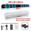 Black Bluetooth home theatre speaker with 550mm BS28B or 330mm BS28A unit, remote, data cable and plug