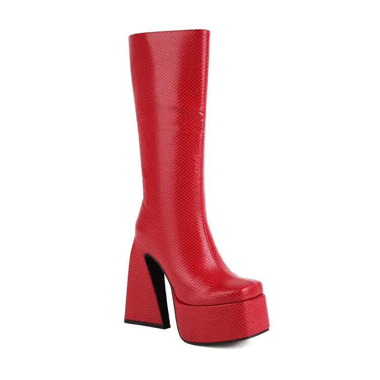 Women's black ankle boots made from synthetic PU leather with casual styling