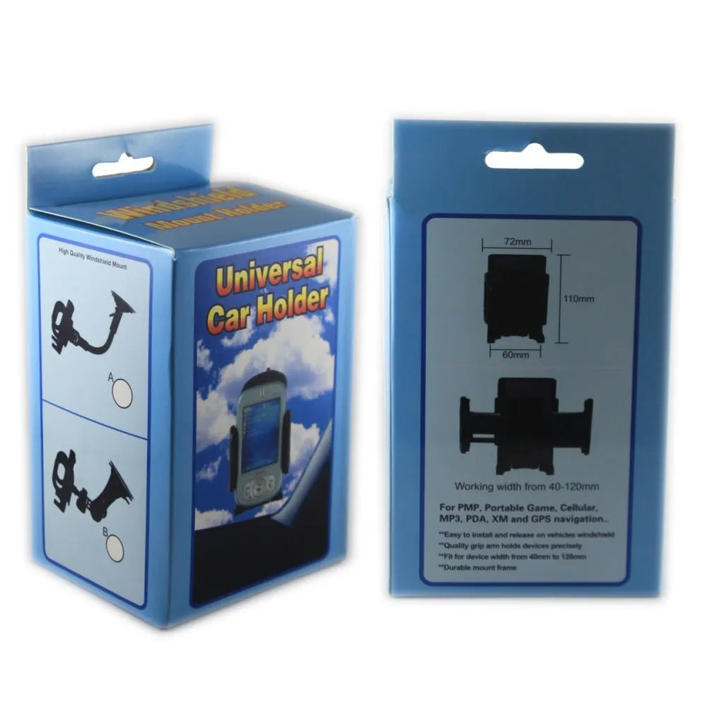 Black ABS plastic car phone holder GPS navigation stand with adjustable 45-115mm fixture on dashboard