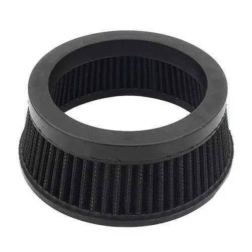 Aluminium air filter housing for car retrofit in various colour options including blue, red, and black.