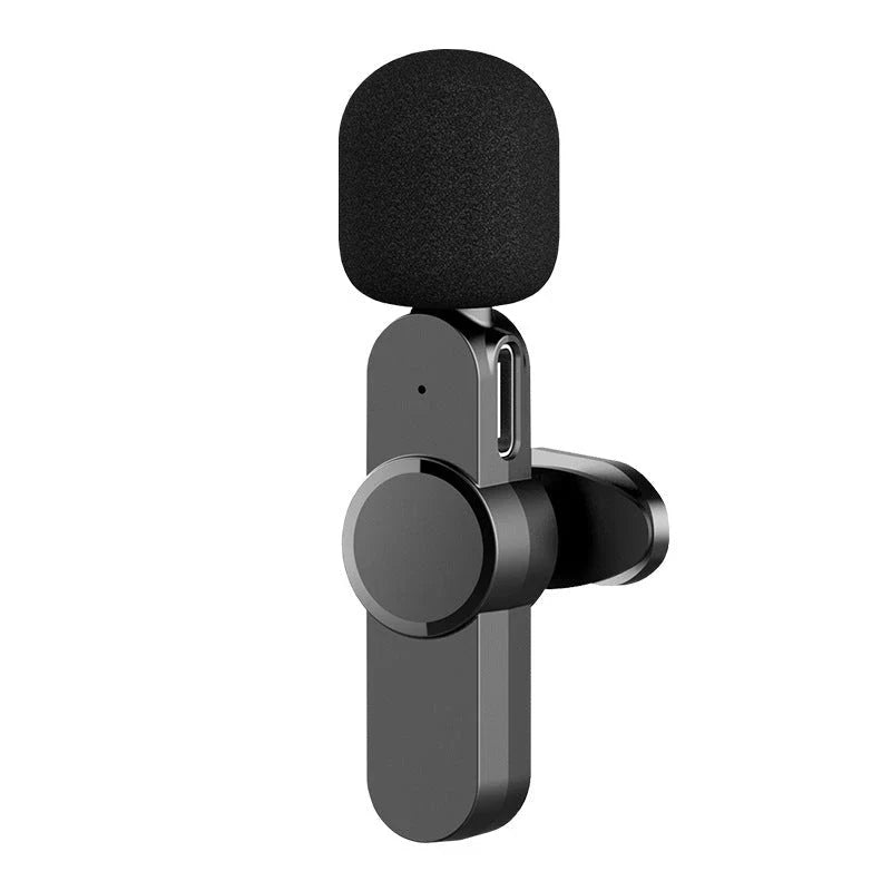 Premium wireless lavalier microphone with compact design, clear audio, and Bluetooth connectivity