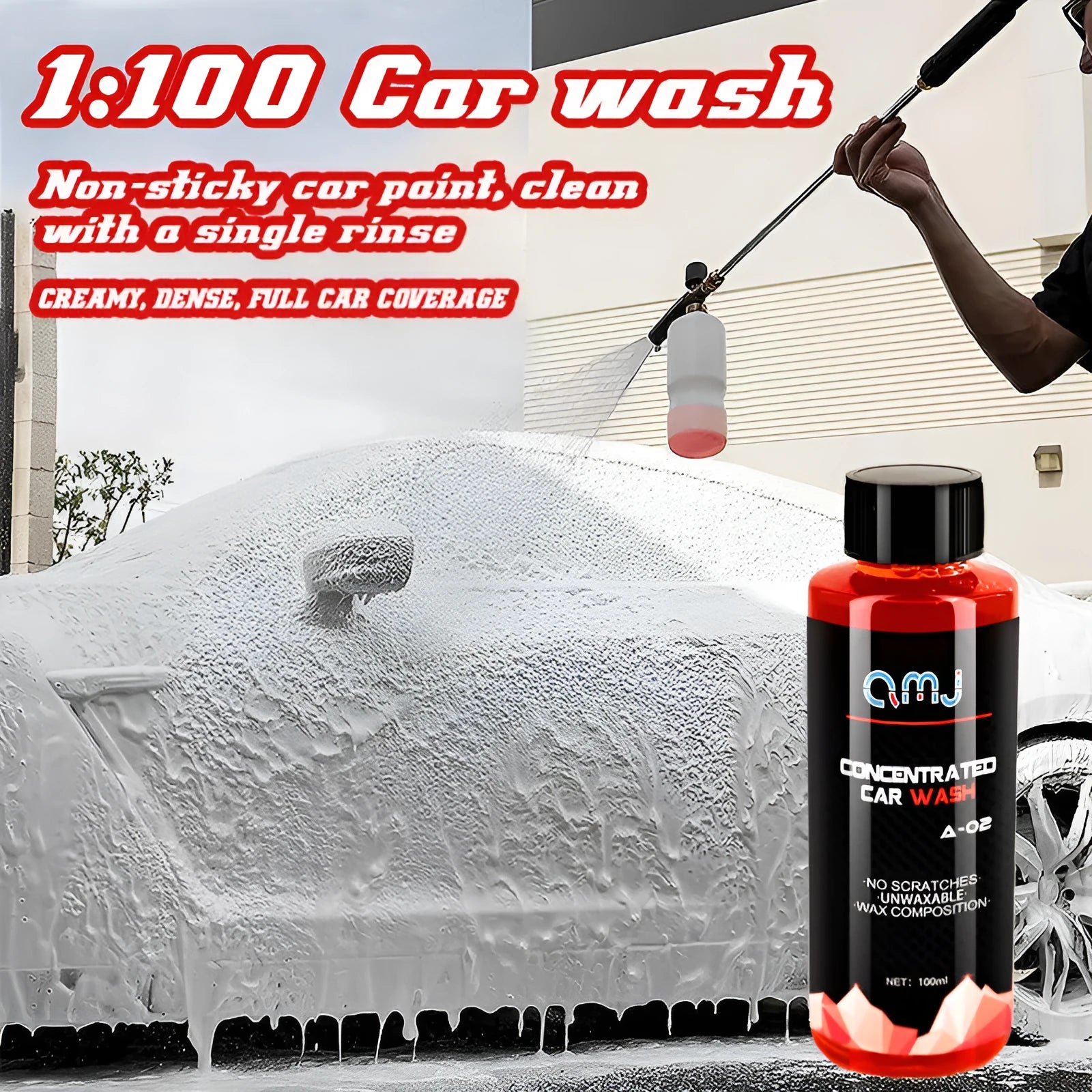100ml bottle of super concentrated high-foam car paint decontamination cleaner