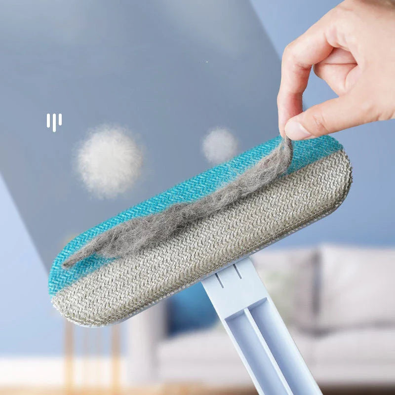 Versatile 4-in-1 multi-functional hair removal brush for cleaning window screens, removing pet hair, and tackling various household tasks