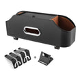 Genuine leather car tissue box organiser with integrated cup holder in five colour options.
