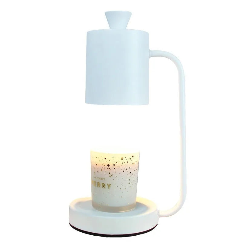 White European-style aromatherapy wax melting lamp with metal holder and dimmer switch