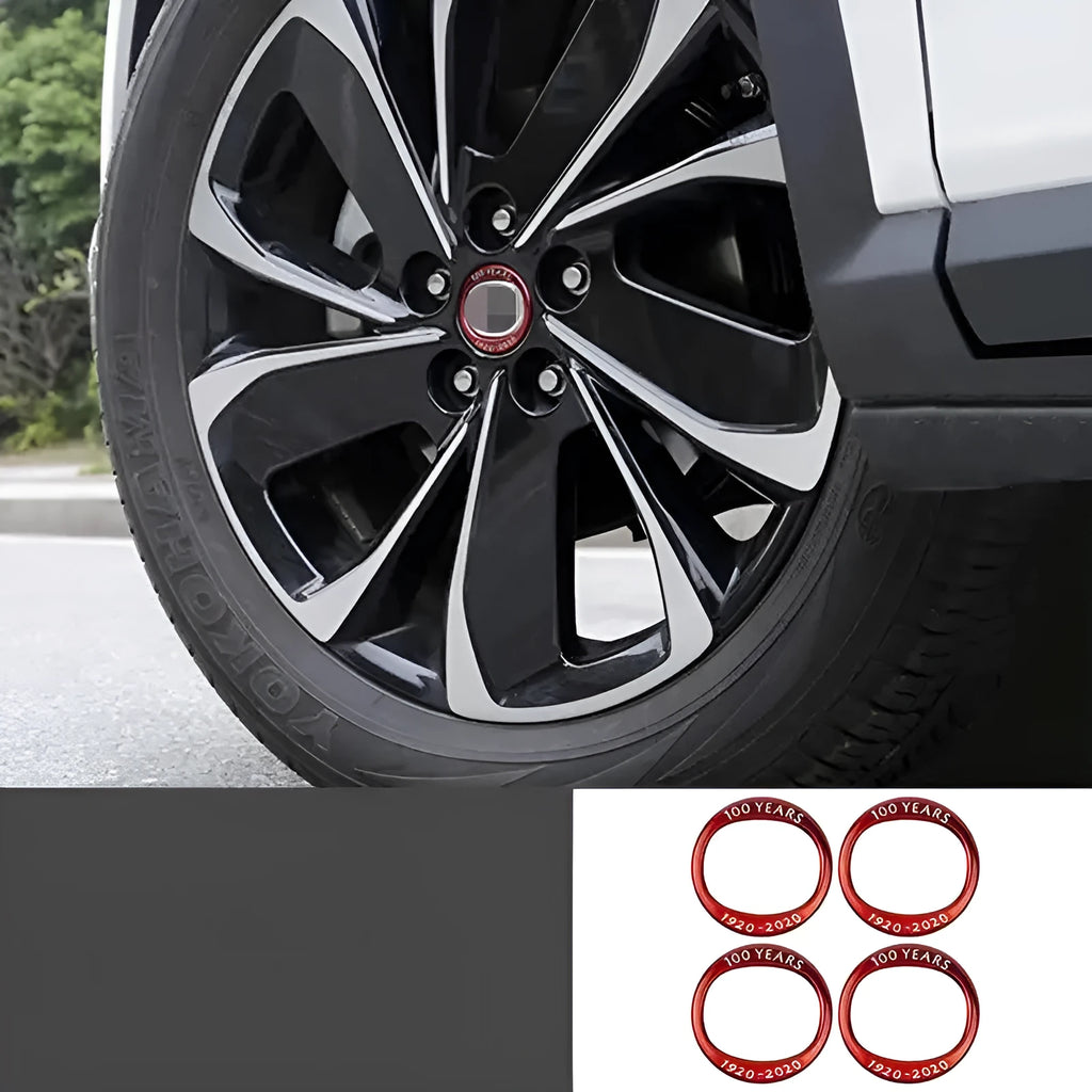 Aluminium alloy 100th anniversary car modification sticker for Mazda in red colour option