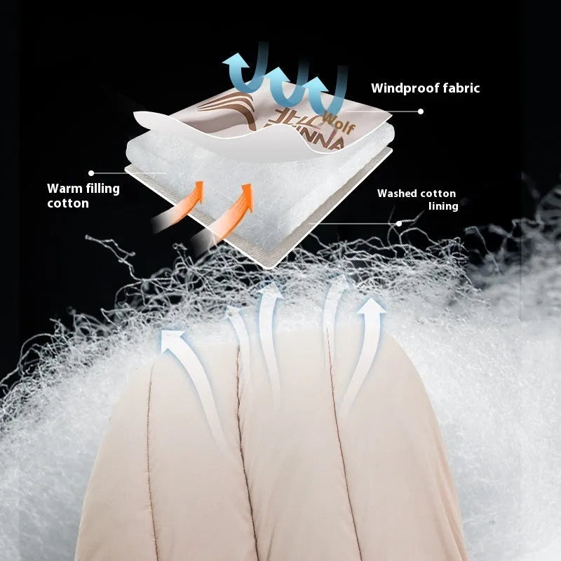 Double sleeping bag in coffee gray with 210T polyester shell and washed cotton lining, 2.6kg or 3.2kg