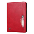 Classic kneading leather flip protective cover for Apple iPad in black, showing business design.