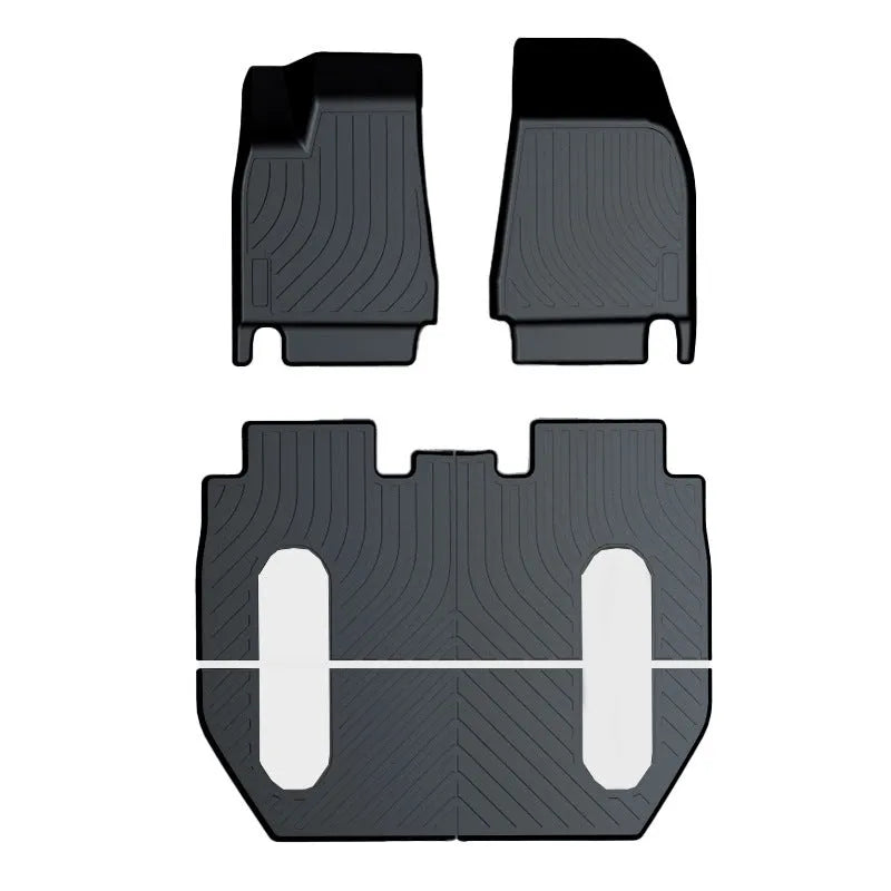 Rubber floor mat with TPE footrest for Tesla Model 3, Y, X, and S cars