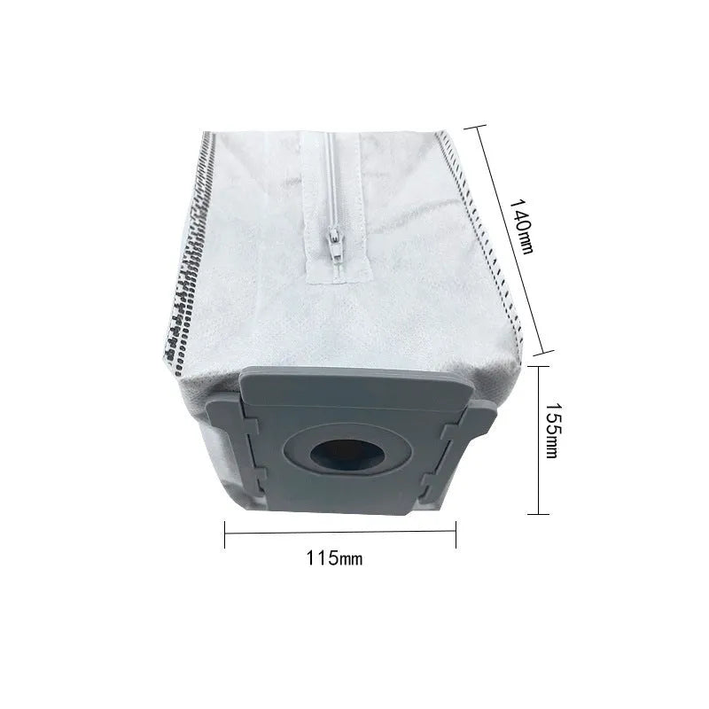 i7 sweeping robot accessories including rolling brush, side brush, filter screen, and two types of dust collection bags