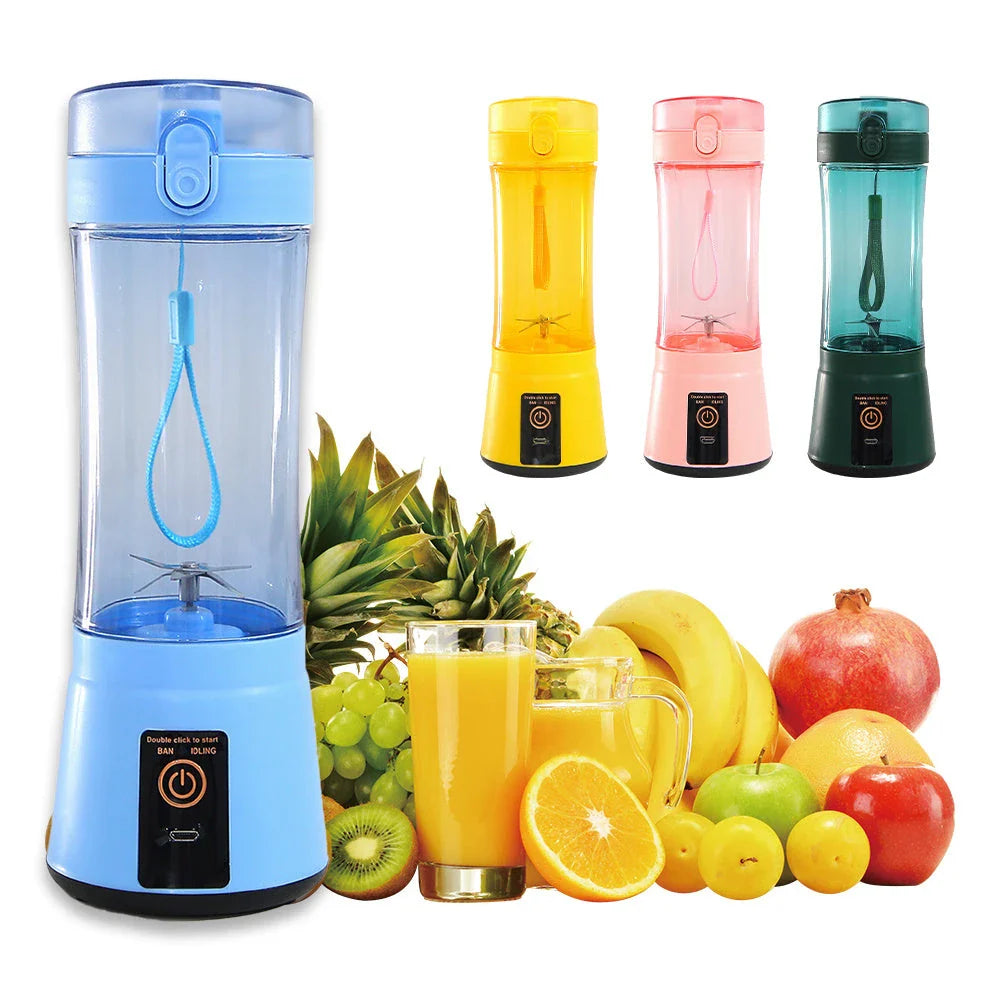 Portable USB Rechargeable Fruit Smoothie Blender with Cordless Design and Powerful Blending Capabilities