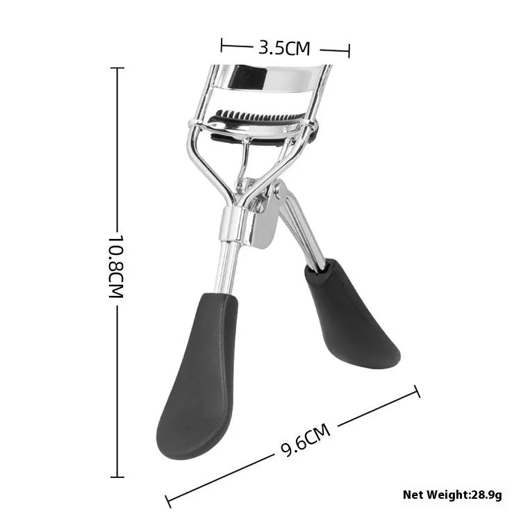 A4 manual eyelash curler with black ribbon comb attachment